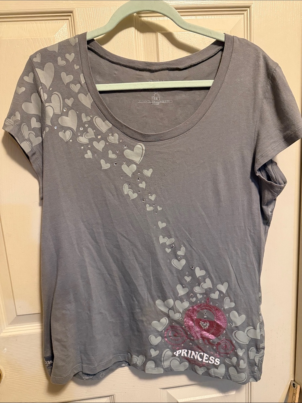 Disney Gray Short-Sleeve 'Princess' Heart Tee